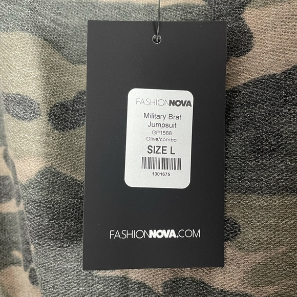 FashionNova - Military Brat Jumpsuit - L - Picture 2 of 2